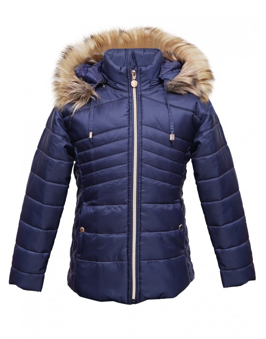 Girls  Quilted jacket blueberry